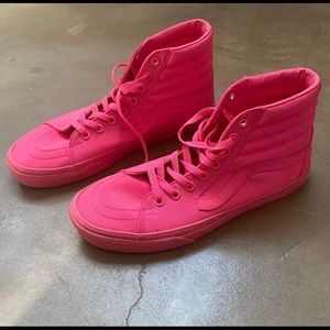 VANS Neon pink high tops EUC 10